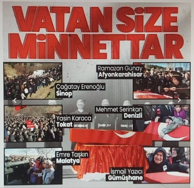Irak'ın kuzeyinde şehit olan 6 asker son yolculuklarına uğurlandı: Vatan size minnettar
