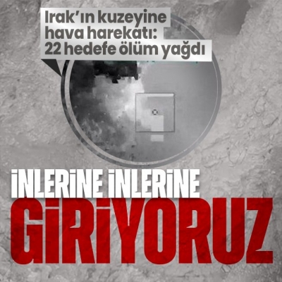 Irak'ın kuzeyine 4 günde 3'üncü harekat! Milli Savunma Bakanlığı duyurdu: 22 terör hedefine bomba yağdı