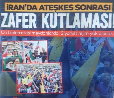 İran'da ateşkes sonrası zafer kutlaması! On binlerce kişi meydanlarda: Siyonist rejim yok olacak 