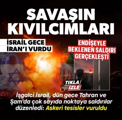 İşgalci İsrail İran’ı vurdu: Tahran'da art arda patlamalar
