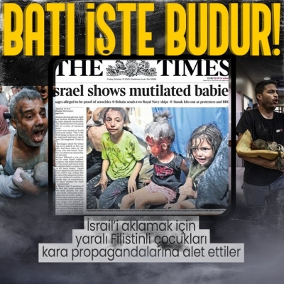 İsrail yanlısı İngiliz basınında alçak algı operasyonu! Filistinli çocukları kara propagandaya alet ettiler