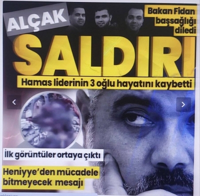 İsrail'in Gazze'ye saldırılarında Hamas lideri İsmail Heniyye'nin 3 oğlu ve bazı akrabaları hayatını kaybetti | Bakan Fidan'dan başsağlığı diledi