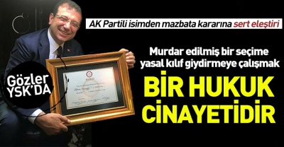 İstanbul İl Seçim Kurulu'ndan hukuksuz karar! Hırsızığa rağmen Ekrem İmamoğlu'na mazbata verdiler....