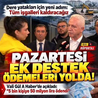 İstanbul Valisi Davut Gül A Haber'de açıkladı! 5 bin kişiye 10'ar bin liralık ödeme yapıldı 