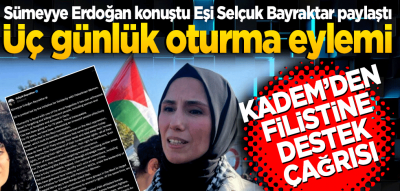 İstanbul'da kadınlardan Filistin'e destek için oturma eylemi