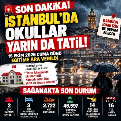 İstanbul'da okul tatili uzatıldı: 6 ilde eğitime ara! Motosikletlere trafik yasağı