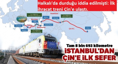 İstanbul'dan törenle uğurlanan ilk ihracat treni Çin'e ulaştı