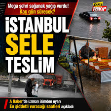 İstanbul'u sağanak vurdu! Akıntıya kapılan kadın son anda kurtarıldı