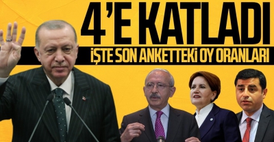 İşte son anketlere göre oy oranı! Başkan Erdoğan 4'e katladı...