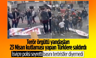 İsviçre'de PKK yandaşlarından Türk vatandaşlarına çirkin saldırı
