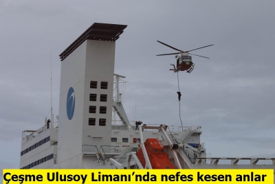 İzmir Çeşme Ulusoy Limanı’nda nefes kesen anlar