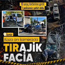 İzmir’de facia! Freni patlayan tır 10 aracı biçti: 1 polisimiz şehit oldu