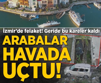 İzmir'de hortum felaketi! Araçlar 10 metre yüksekliğe çıktı