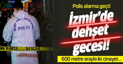 İzmir’de iki kişiyi öldüren şahıs, bir polisi de vurdu.