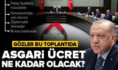 Kabine toplantısı Başkan Erdoğan önderliğinde toplanıyor! Asgari ücret ne kadar olacak? Salgında son durum ne?