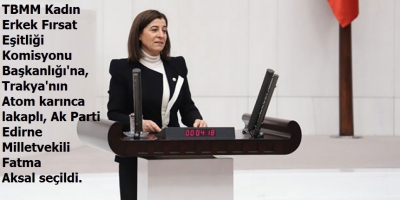  Kadın .Erkek Fırsat Eşitliği Komisyonu Başkanlığına AK Partili Fatma Aksal seçildi..