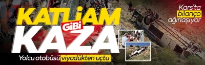 Kars'ta yolcu otobüsü faciası: 7 kişi hayatını kaybetti, 22 kişi yaralandı 
