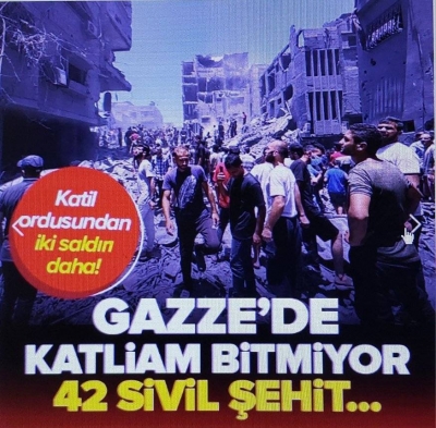 Katil İsrail Şati Mülteci Kampı ile Tuffah Mahallesi’ne saldırdı: 42 kişi hayatını kaybetti! 