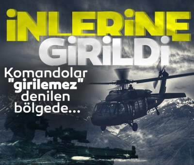 Komandolar 'girilemez' denilen bölgede: PKK'nın sözde bölge sorumlularının kullandığı mağara ele geçirildi 
