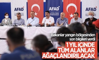 Kritik noktalardaki alevler durduruldu! Bakanlar yangınlardaki son durumu açıkladı.