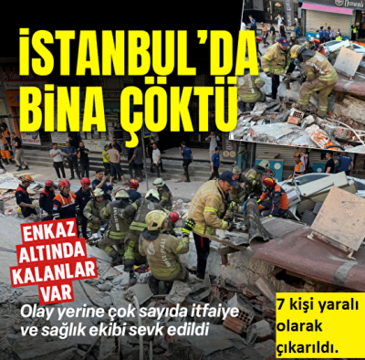 Küçükçekmece'de bina çöktü: Enkaz altında kalanlar var kurtarma çalışmaları sürüyor