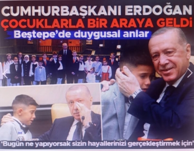 Külliye'de koltuğu çocuklar devraldı! Başkan Erdoğan gözyaşlarını tutamadı | Ayla Hoca unutulmadı