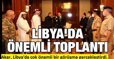 Libya'da kritik toplantı! Bakan Akar Libya Başbakanı Serrac ve Katar Savunma Bakanı el-Atiyye ile görüştü.