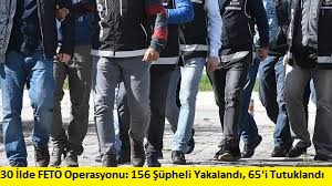 Manisa dahil, 30 ilde FETÖ operasyonları; 65 şüpheli tutuklandı