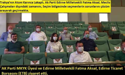 Manisa Habercilik - AK Parti Edirne Milletvekili Aksal'dan ETB'ye ziyaret.