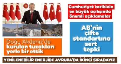 Manisa Habercilik - Başkan Erdoğan Cumhuriyet tarihinin en büyük açılış töreninde konuştu