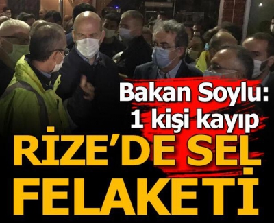Manisa Habercilik -  Bakan Soylu açıkladı: Rize'de 1 kayıp 11 yaralı
