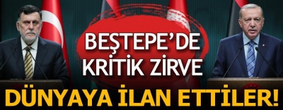 Manisa Habercilik - Başkan Erdoğan ve Libya Başbakanı Sarrac'tan ortak basın toplantısı.