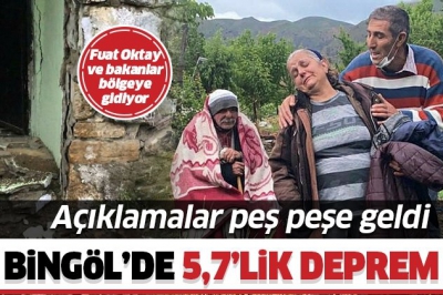 Manisa Habercilik - Bingöl'de 5,7 büyüklüğünde deprem meydana geldi! 