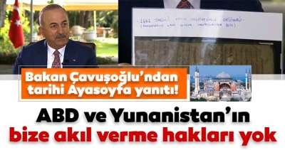Manisa Habercilik - Çavuşoğlu'ndan Ayasofya tartışmalarına son nokta! Ayasofya'nın tapusu....