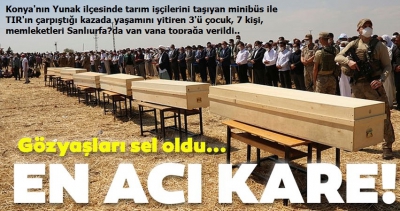 Manisa Habercilik - En acı kare! 7 tabut yan yana, gözyaşları sel oldu... 