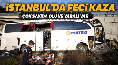 Manisa Habercilik - İstanbul'da yolcu otobüsü yoldan çıktı! Çok sayıda ölü, yaralı ve durumu ağır olan var.