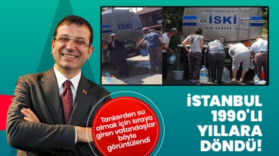  Manisa Habercilik - İstanbul'da yıllar sonra taşıma su dönemi: Vatandaşlar İSKİ tankeri önünde sıraya dizildi                  