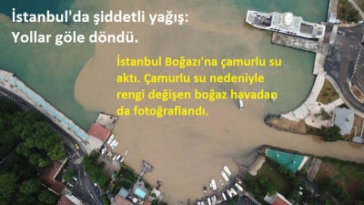 Manisa Habercilik - İstanbul'da şiddetli yağış: Yollar göle döndü 