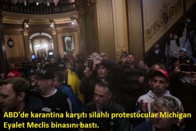 Manisa Habercilik - Silahlı protestocular Michigan Eyalet Meclisi'ni bastı!