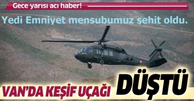 Manisa Habercilik -  Van'da keşif uçağı düştü: 7 şehit                                       