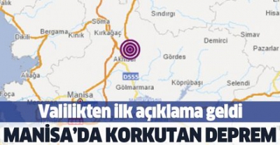 Manisa'da 4,8 büyüklüğünde deprem! Valilikten açıklama geldi.