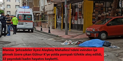 Manisa'da Pompalı Tüfekle Vurulan Genç Kadın Öldü.