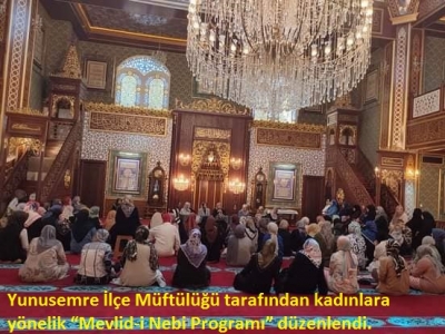 Manisalı hanımlar Saruhanbey Camii’nde Mevlid-i Nebi programında buluştu