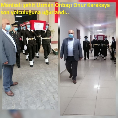 Manisalı şehit Uzman Onbaşı Onur Karakaya son yolculuğuna uğurlandı..