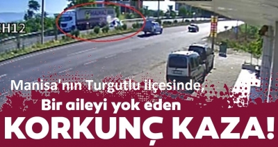 Bir aileyi yok eden kaza anı güvenlik kamerasında...