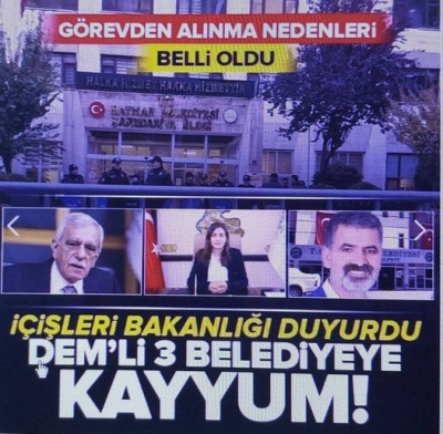 Mardin, Batman ve Şanlıurfa Halfeti Belediyelerine kayyum! İçişleri Bakanlığı duyurdu 