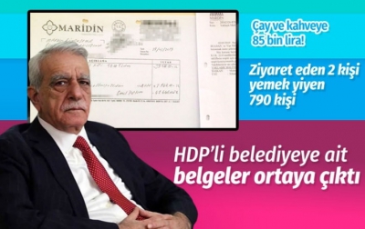 Mardin Büyükşehir Belediyesi HDP ve CHP heyetine binlerce lira harcamış.