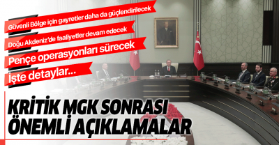 MGK Bildirisinde 'Güvenli Bölge' vurgusu.