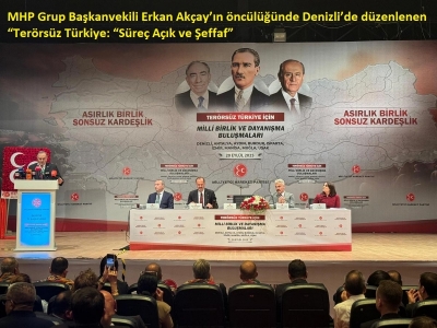 MHP Grup Başkanvekili Erkan Akçay’ın öncülüğünde Denizli’de düzenlenen “Terörsüz Türkiye: “Süreç Açık ve Şeffaf”