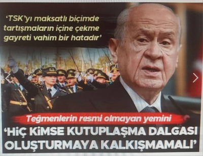  MHP lideri Bahçeli: TSK'yı tartışmaların içine çekme gayreti vahim bir hatadır 